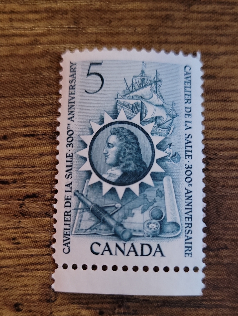 Canada Blue Commemorative 5 Cent Stamp